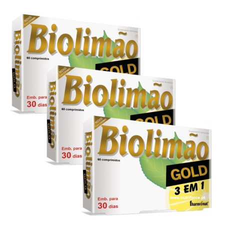 Pack 3x Fharmonat Biolimão Gold 3 em 1 de 60 cápsulas