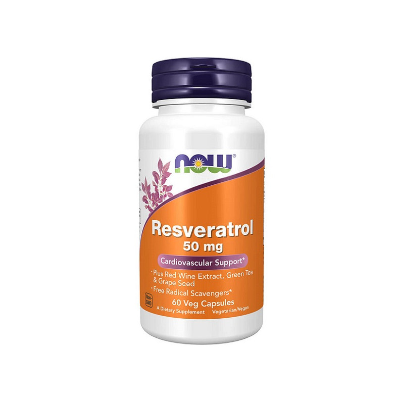 NOW Resveratrol 50mg 60 Vcaps