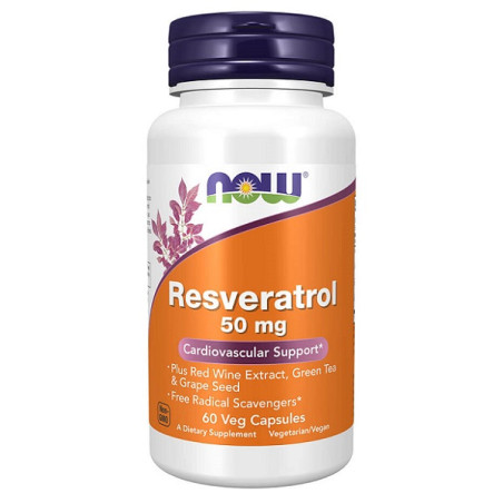 NOW Resveratrol 50mg 60 Vcaps