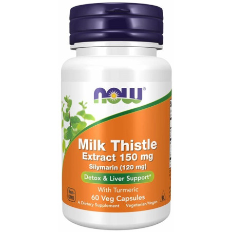 Now Silymarin Milk Thistle Extract 150mg 60 Vcaps