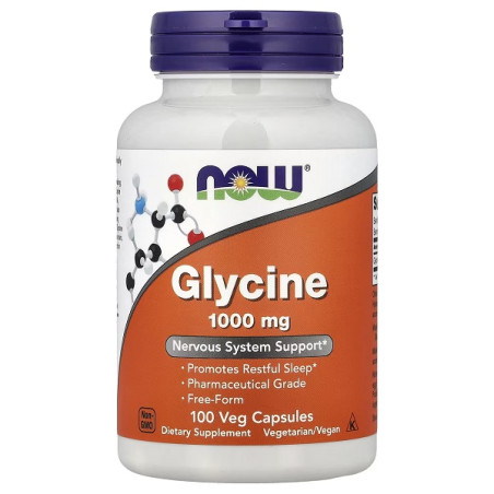 Now Glycine 1000mg – 100 Vcaps