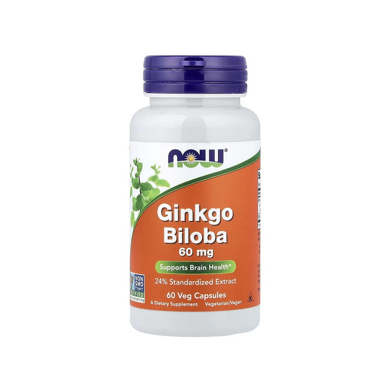 now Ginkgo Biloba 60mg - 60 Vcaps